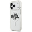 Pouzdro Karl Lagerfeld IML Glitter Karl and Choupette MagSafe pro iPhone 17 Pro