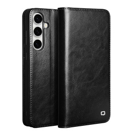 Flipové pouzdro pro Samsung Galaxy S25 FE, QIALINO Leather Wallet, černé