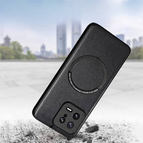 Pouzdro pro Xiaomi 13, Leather Hybrid MagSafe, černé