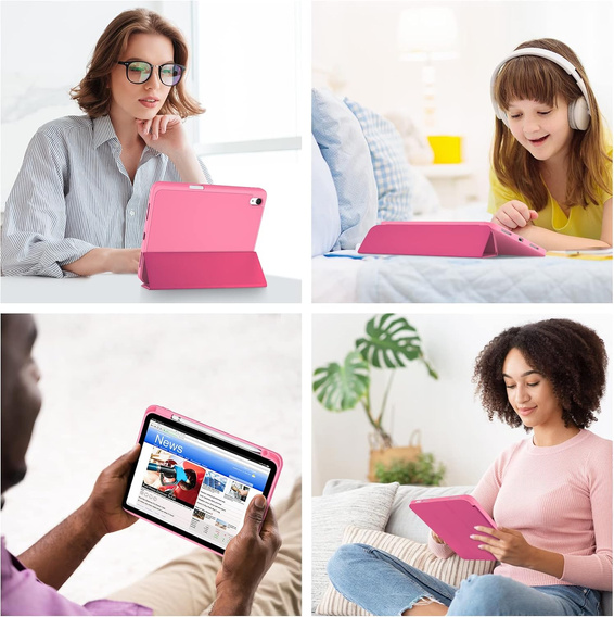 Pouzdro pro iPad 11" 2025 A16 (11 gen.) / iPad 10.9" 2022 (10 gen.), Smartcase, růžové