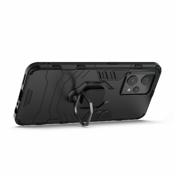 Pouzdro pro Realme 9 Pro+ Plus / Realme 9 4G, Kickstand Ring, černé