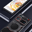 Pouzdro pro ZTE nubia Z60 Ultra, Kickstand Bumper, s krytem objektivu, pro MagSafe, černá / červená