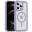 Pouzdro s rámečkem pro iPhone 12/12 Pro, pro MagSafe, transparentní / fialové