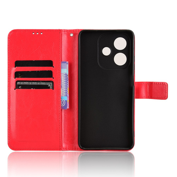 Klopové pouzdro pro Oppo A40 / Oppo A40m, Crazy Horse Wallet, červené