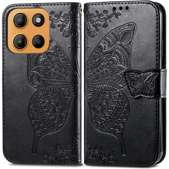 Klopové pouzdro pro Motorola Moto G15 / Motorola Moto G15 Power, Butterfly, černé