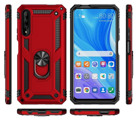 Pancéřové pouzdro pro Huawei P Smart Pro, Nox Case Ring, červené