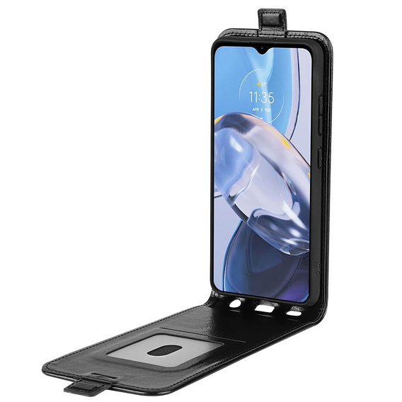 Klopové pouzdro pro Motorola Moto E22 / E22i, Flip, černé