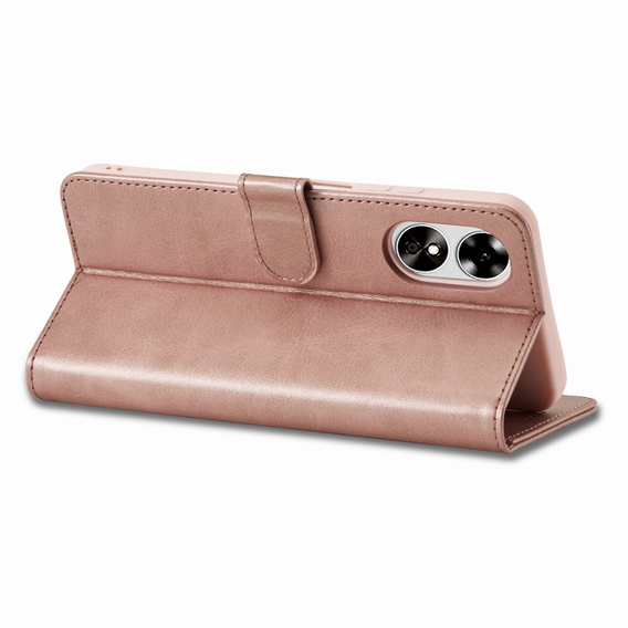 Klopové pouzdro pro Oppo A17, LC.IMEEKE, růžové rose gold