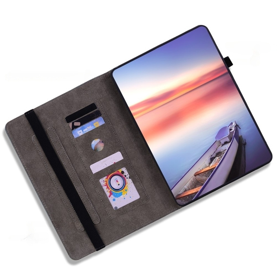Pouzdro s klopou pro Lenovo Tab P12, flower, zelené