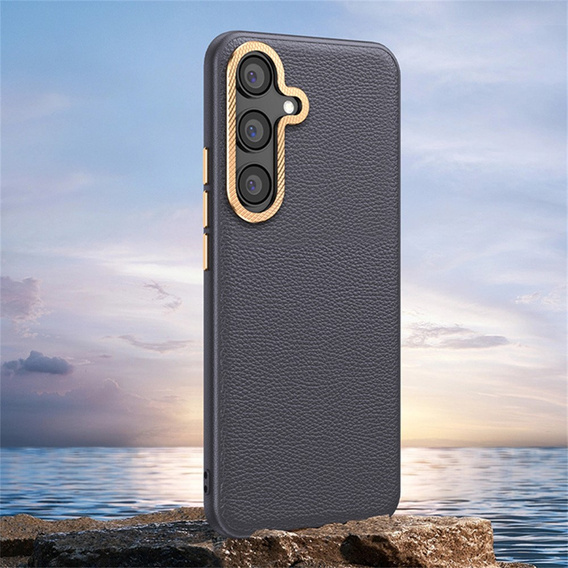 Kožené pouzdro pro Samsung Galaxy S25, leather hybrid, šedé