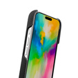 Pouzdro MELKCO pro iPhone 16 Pro Max, kožené, černé