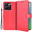 Klopové pouzdro pro Realme C51, Crazy Horse Wallet, červené