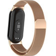 Milánský náramek s pouzdrem pro Xiaomi Smart Band 10 / 9 / 8, růžové zlato