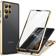 Pouzdro pro Samsung Galaxy S24 Ultra, Magnetic Dual Glass, zlaté
