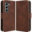 Klopové pouzdro pro Infinix Hot 50 Pro+ 4G, Card Slot, hnědé