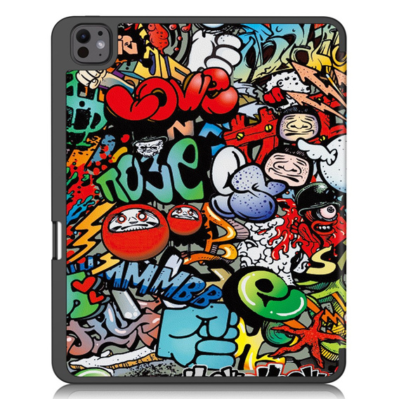 Pouzdro pro iPad Pro 13" 2024 (7 gen.), Smartcase, graffiti