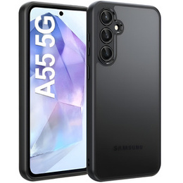 Pouzdro pro Samsung Galaxy A55 5G, Fusion Hybrid, s ochranou fotoaparátu, transparentní / černé