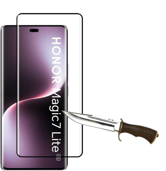 3D tvrzené sklo pro Honor Magic 7 Lite, černý rámeček