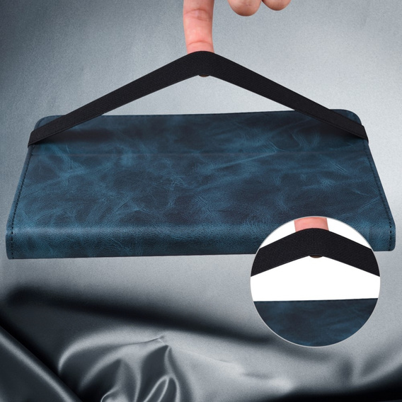 Pouzdro pro Samsung Galaxy Tab S10 Lite / S10 FE / S9 FE / S9, Classic, s prostorem pro stylus, modré