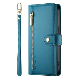 Klopové pouzdro pro Samsung Galaxy A56 5G, Wallet Zipper Pocket, modré