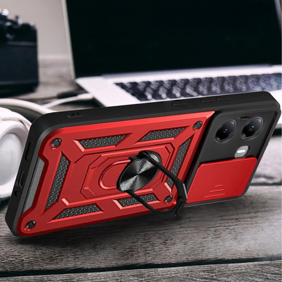 Pouzdro pro Xiaomi Poco X7 Pro 5G, CamShield Slide, červené