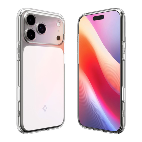 Spigen pouzdro s MagSafe pro iPhone 17 Pro Max, Ultra Hybrid „T“, čiré / bílé