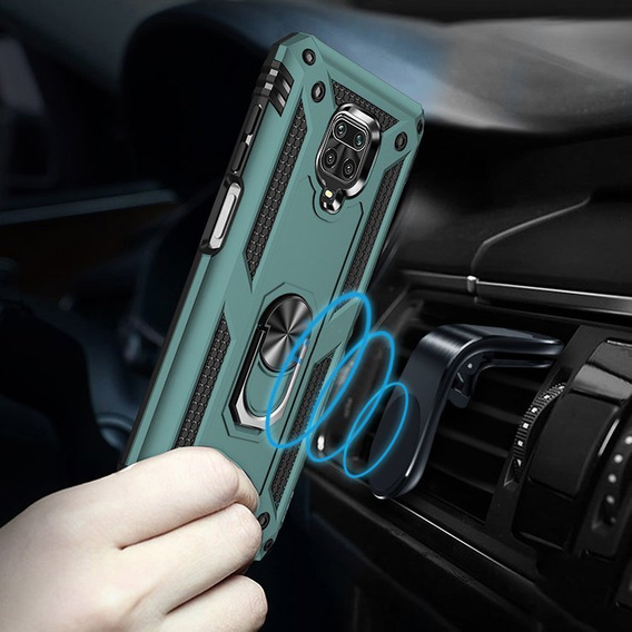 Pancéřové pouzdro pro Xiaomi Redmi Note 9S / 9 Pro, Nox Case Ring, zelené