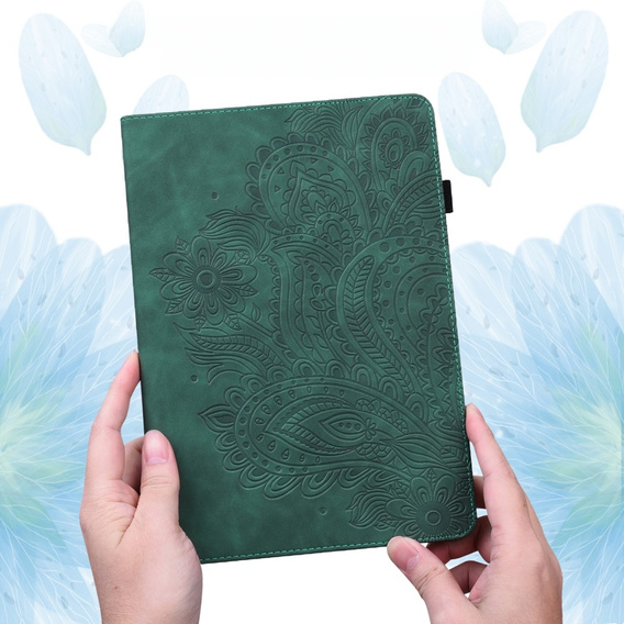Pouzdro s klopou pro Xiaomi Redmi Pad SE 11", flower, zelené