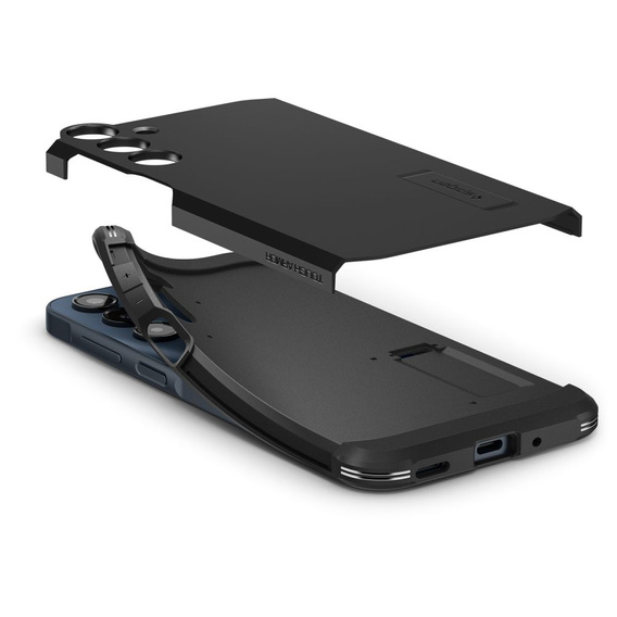 Pouzdro Spigen pro Samsung Galaxy A56 5G, Tough Armor Mag MagSafe, černé + 9H tvrzené sklo