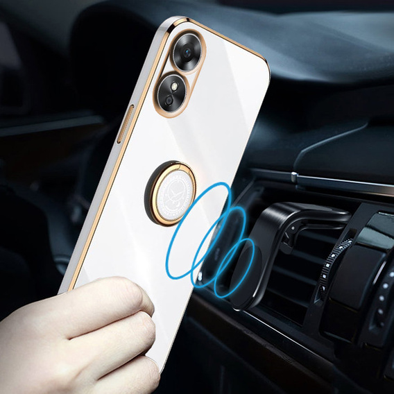 Pouzdro pro Oppo A17, Electro Ring, bílé