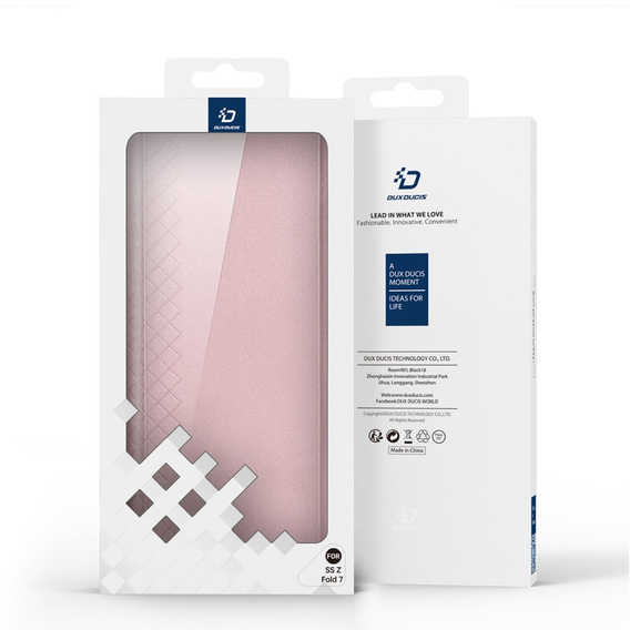 Pouzdro Dux Ducis pro Samsung Galaxy Z Fold7 5G, Bri, růžové