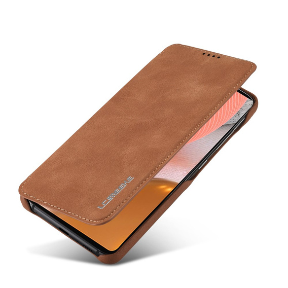 Klopové pouzdro pro Samsung Galaxy A52 5G / 4G, LC.IMEEKE, hnědé