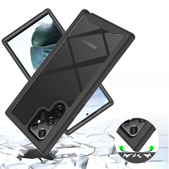 Pouzdro pro Samsung Galaxy S22 Ultra 5G, Shockproof, s fólií, modré