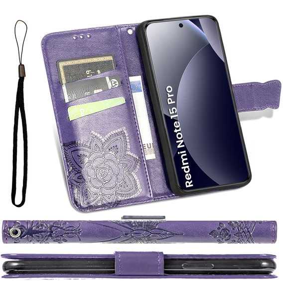 Pouzdro s klopou Butterfly pro Xiaomi Redmi Note 15 5G / Poco M8 5G