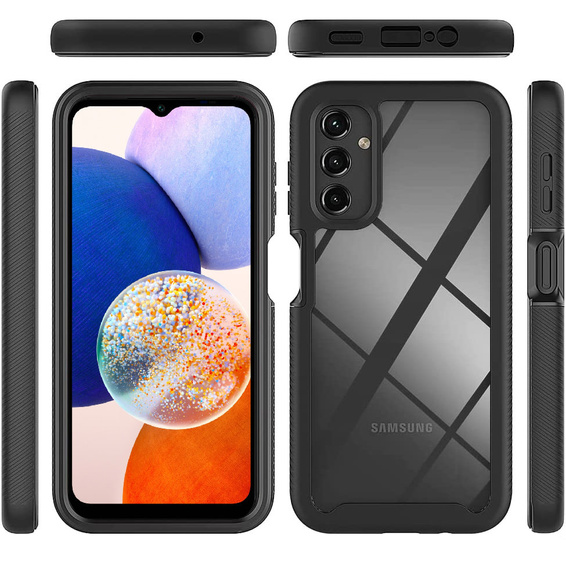 Pouzdro pro Samsung Galaxy A14 4G/5G, Shockproof, s fólií, černé