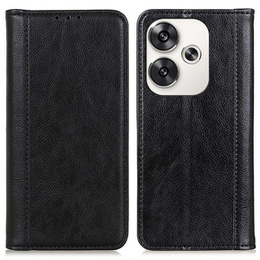 Flipové pouzdro pro Xiaomi Poco F6, Split Leather, černé