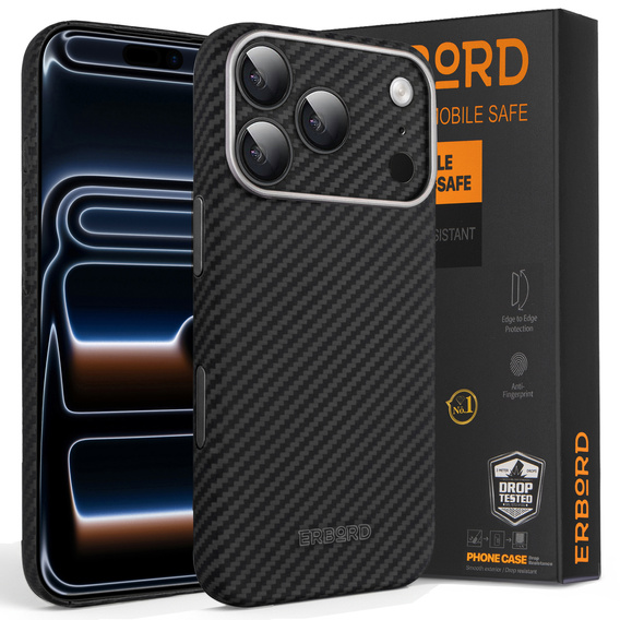 Pouzdro MagSafe ERBORD Full Kevlar pro iPhone 17 Pro Max