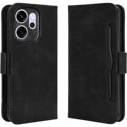 Klopové pouzdro pro Oppo Reno 14F, slot na karty, peněženka, černé