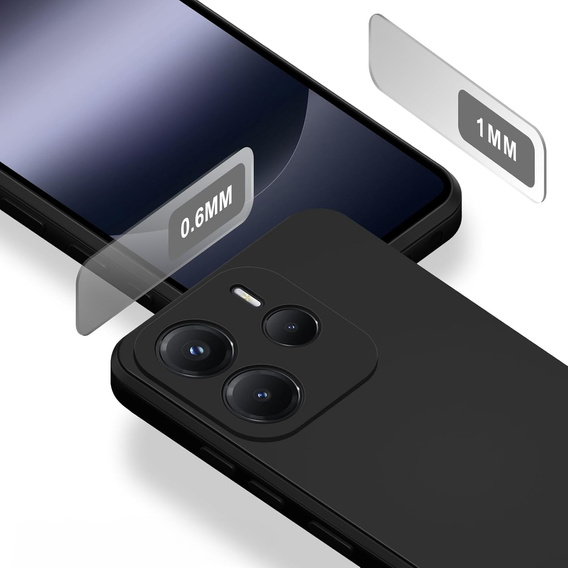 Pouzdro pro Xiaomi Redmi Note 14 4G, Silicone Lite, černé