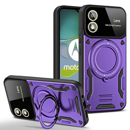 Obrněné pouzdro pro Motorola Moto G24 / G24 Power / G04, Magnetic Ring, fialové