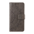 Klopové pouzdro pro Xiaomi Redmi Note 13 Pro 4G / Xiaomi Redmi Note 14S / Xiaomi Poco M6 Pro 4G, Mandala, šedé