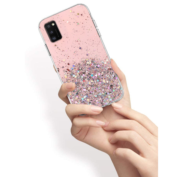 Pouzdro pro Samsung Galaxy A41, Glittery, růžové