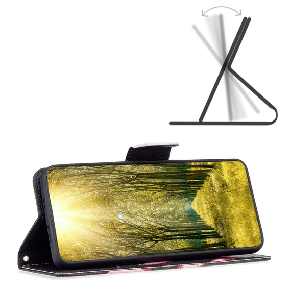 Klopové pouzdro pro Xiaomi Redmi Note 13 Pro 5G, Wallet, Lotus černé
