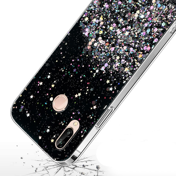 Pouzdro pro Huawei P20 Lite, Glittery, černé