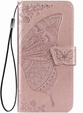 Klopové pouzdro pro Infinix Note 40 Pro Plus, Butterfly, růžové rose gold
