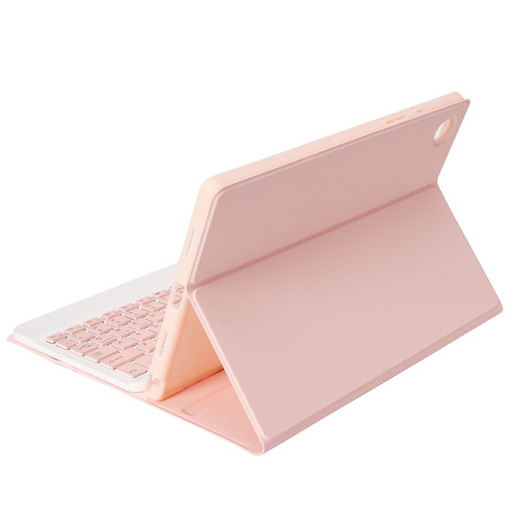 Pouzdro + klávesnice Samsung Galaxy Tab S6 Lite P610/P615 / S6 Lite 2022 10.4, Pen Slot, růžové rose gold