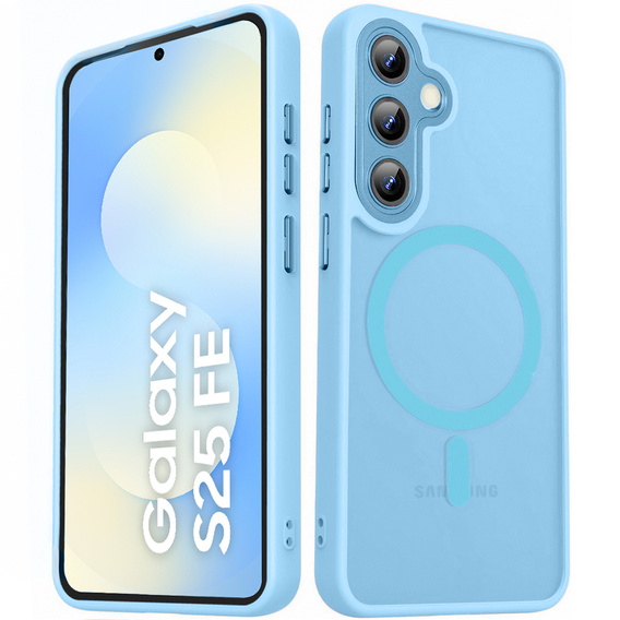 Matné pouzdro pro iPhone 17, pro MagSafe, průsvitně modré