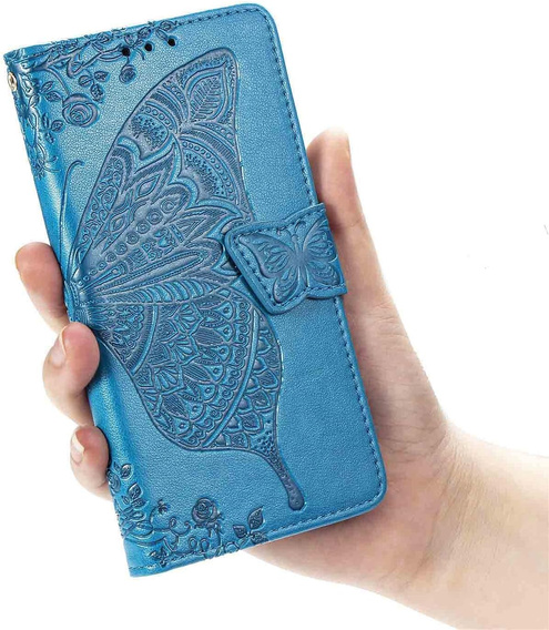 Klopové pouzdro pro Realme Note 70T 4G, Butterfly, modré