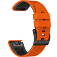 Silikonový řemínek pro Garmin Fenix 7 / Forerunner 965 / 955 / 945 / 935, oranžový / černý