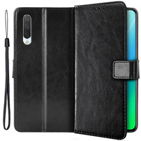 Klopové pouzdro pro Xiaomi Mi 9 Lite, Crazy Horse Wallet, černé